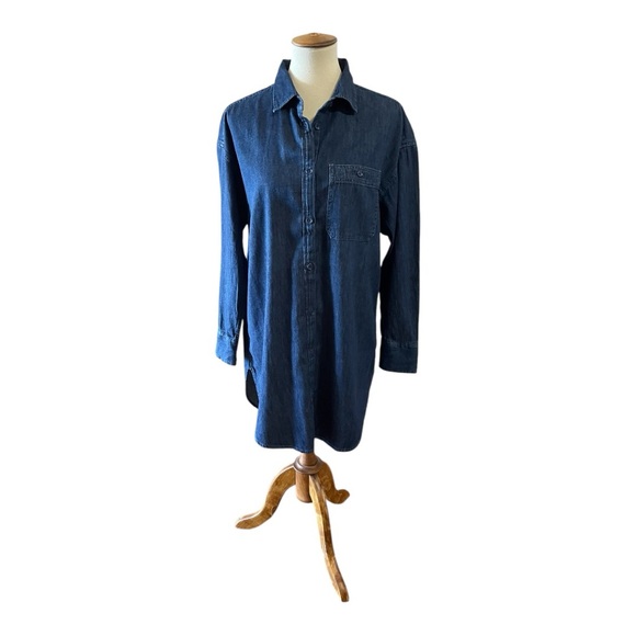 GAP Dresses & Skirts - #054, Gap long sleeve dark denim dress, NWT, size S